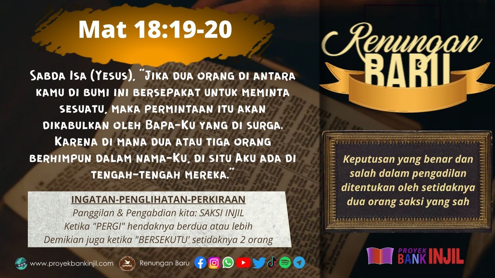 Keabsahan Pengabdian Saksi